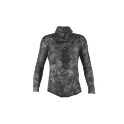 Куртка гидрокостюма для подводной охоты MARES SF EXPLORER CAMO BLACK 30, 3мм, с открытой порой внутри, цв.чёрный камуфляж