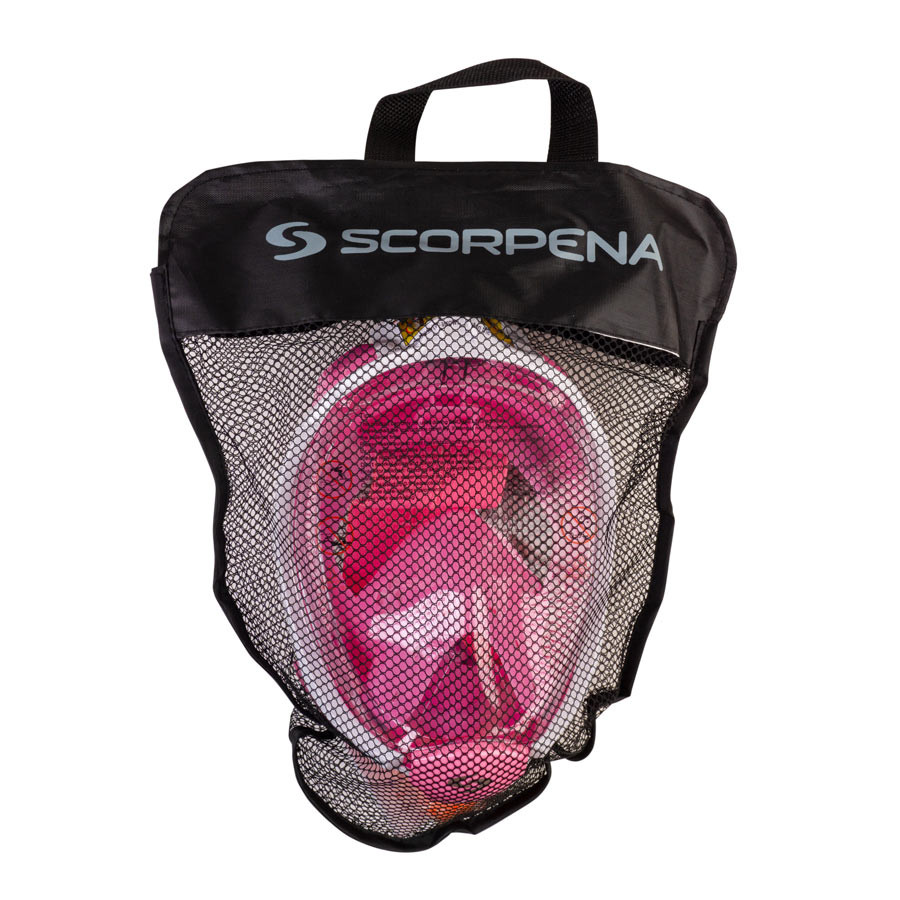 Маска полнолицевая для плавания Scorpena Swim малая, розов. S
