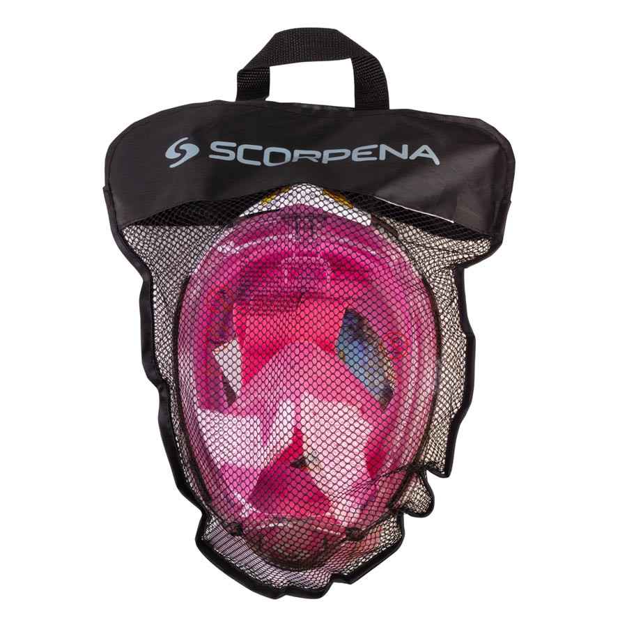 Маска полнолицевая для плавания Scorpena Swim средняя, розов. M