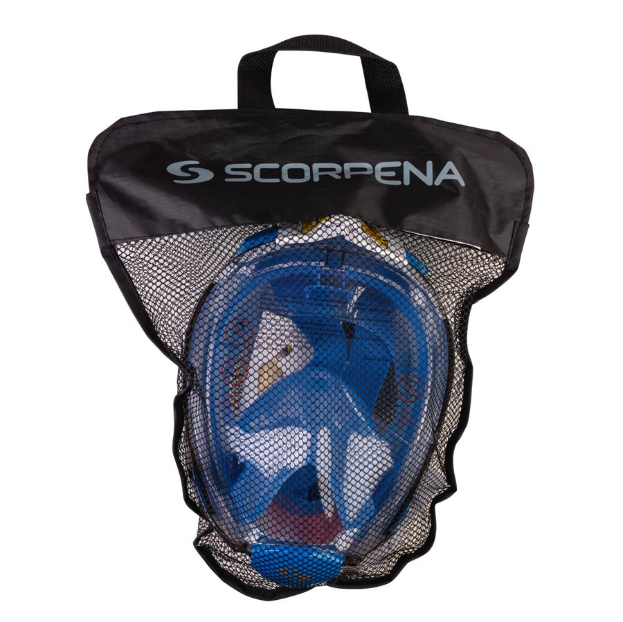 Маска полнолицевая для плавания Scorpena Swim средняя, син. M