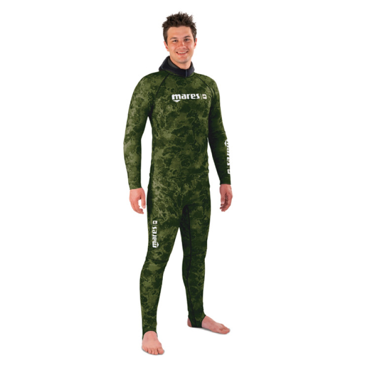 Штаны гидрокостюма для подводной охоты MARES SF RASH GUARD, Лайкра, , цв.зеленый камуфляж