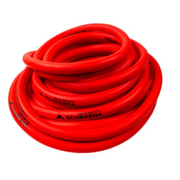 Тяга d16мм Scorpena RED, на отрез 10 см, двухкомпонентная, латексная,  