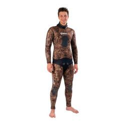 Куртка гидрокостюма для подводной охоты MARES SF INSTINCT 55 CAMO BR, 5,5мм, с открытой порой внутри, цв.коричневый камуфляж
