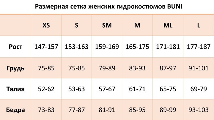 Гидрокостюм BUNI PRO SWIMMING WOMAN безрукавный