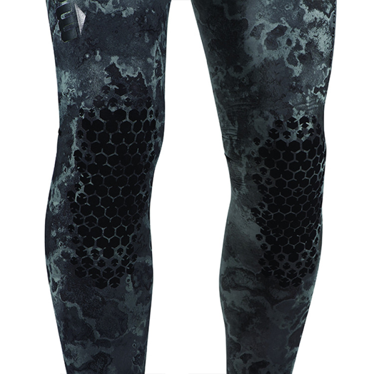 Штаны гидрокостюма для подводной охоты MARES SF EXPLORER CAMO BLACK 50, 5мм, с открытой порой внутри, цв.чёрный камуфляж