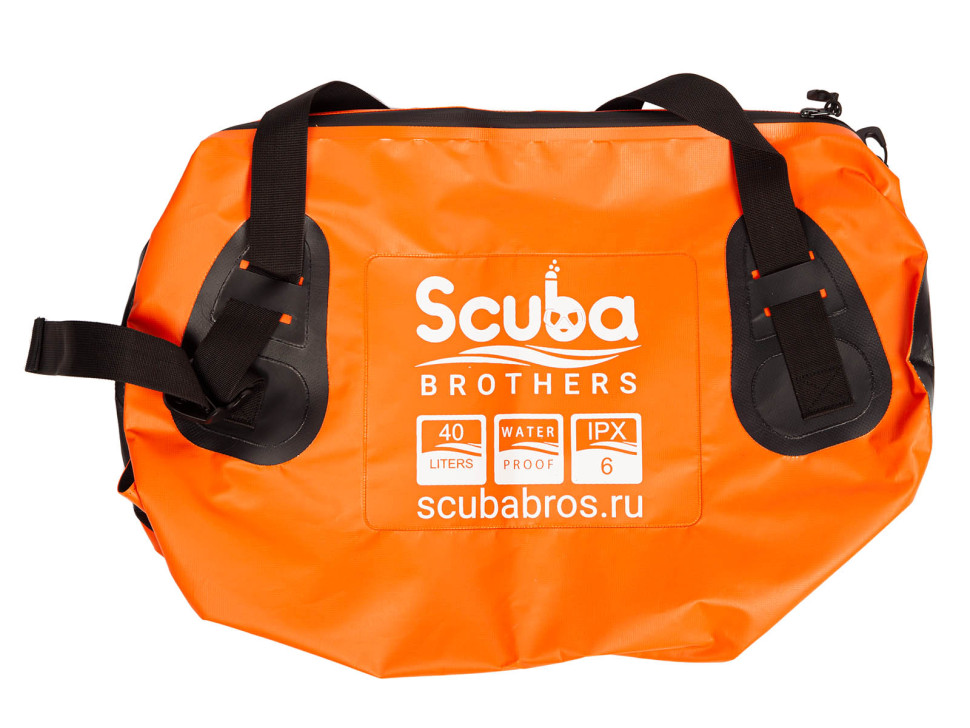 Гермосумка SCUBA BROTHERS BULL, 40 литров, ПВХ, оранжевый/черный