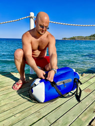Гермосумка SCUBA BROTHERS MARINA, 40 литров, ПВХ трикотаж, синий/белый