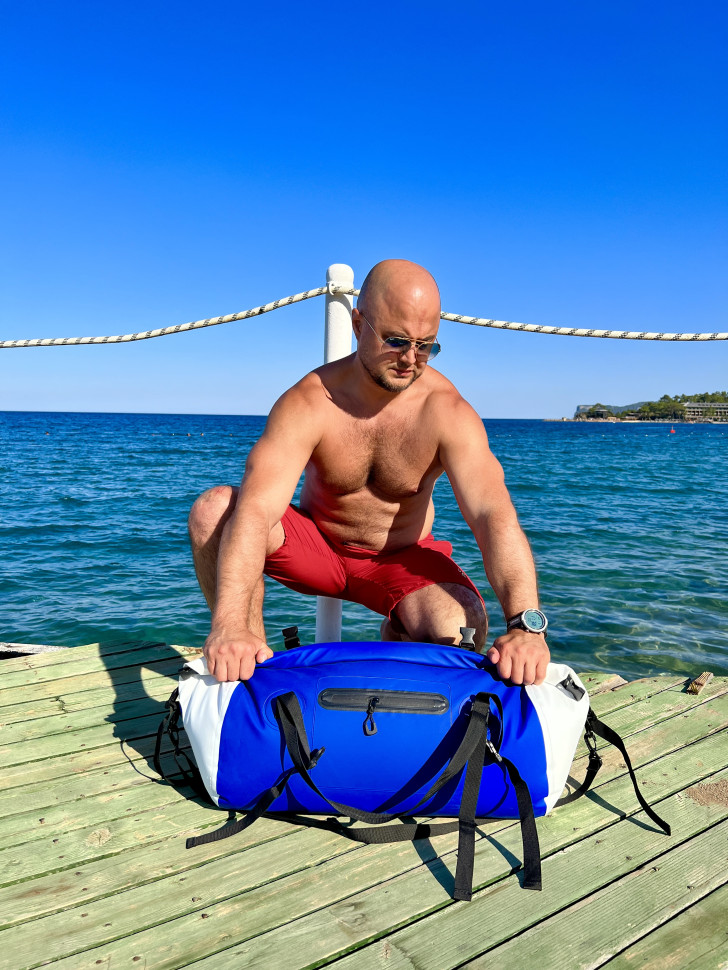 Гермосумка SCUBA BROTHERS MARINA, 40 литров, ПВХ трикотаж, синий/белый