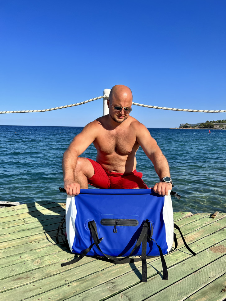 Гермосумка SCUBA BROTHERS MARINA, 40 литров, ПВХ трикотаж, синий/белый