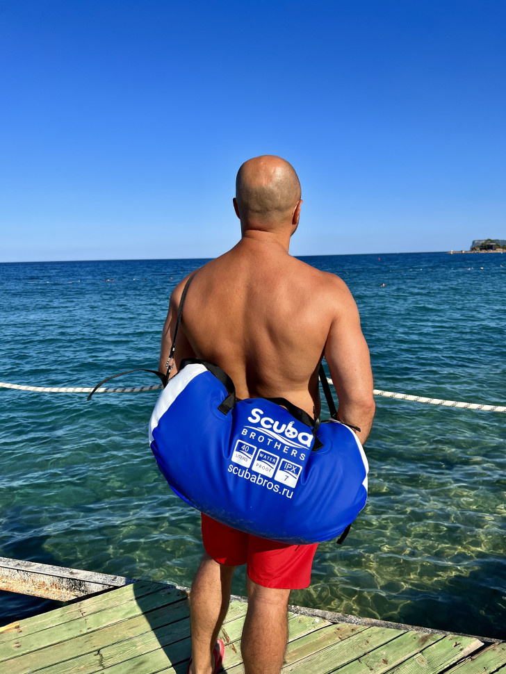 Гермосумка SCUBA BROTHERS MARINA, 40 литров, ПВХ трикотаж, синий/белый