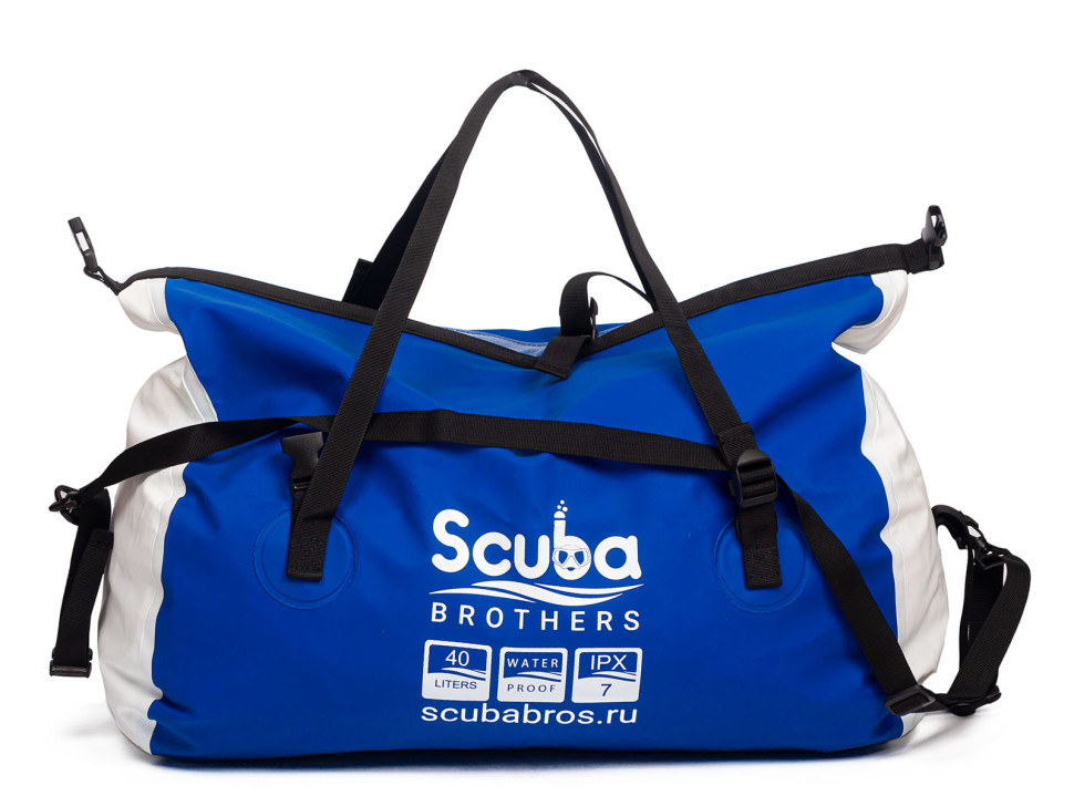 Гермосумка SCUBA BROTHERS MARINA, 40 литров, ПВХ трикотаж, синий/белый