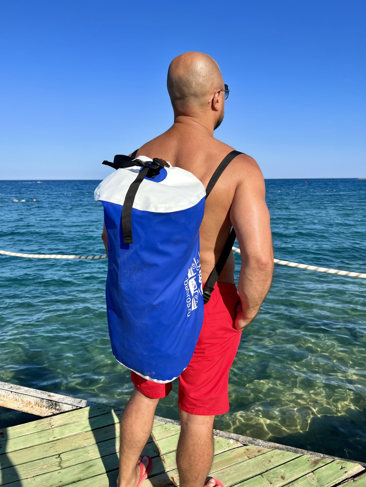 Гермосумка SCUBA BROTHERS MARINA, 40 литров, ПВХ трикотаж, синий/белый