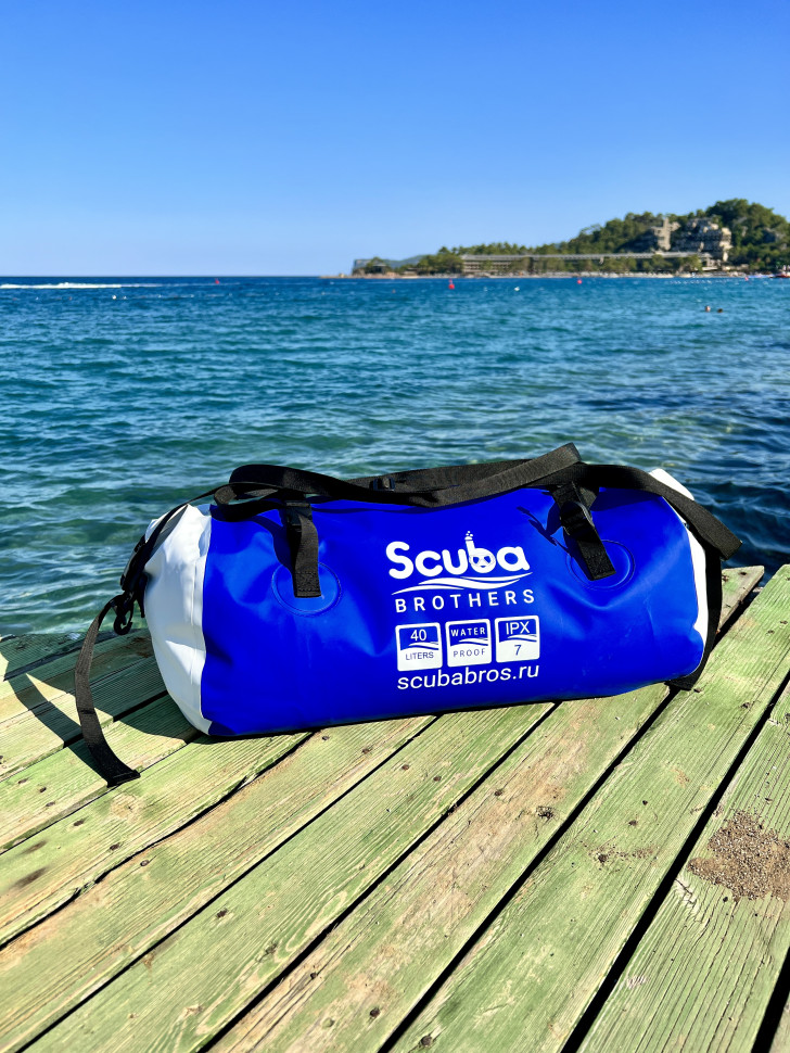 Гермосумка SCUBA BROTHERS MARINA, 40 литров, ПВХ трикотаж, синий/белый