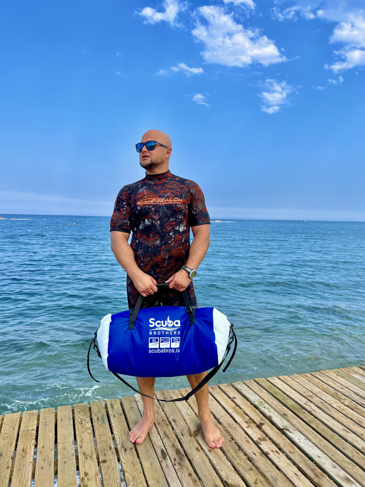 Гермосумка SCUBA BROTHERS MARINA, 40 литров, ПВХ трикотаж, синий/белый