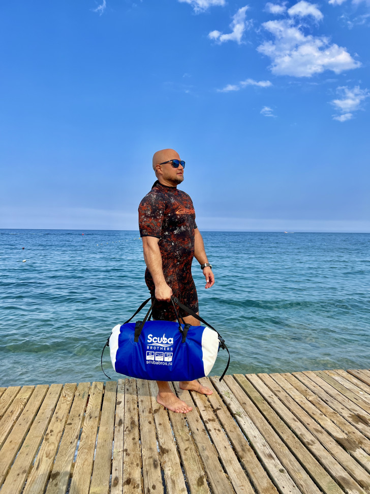 Гермосумка SCUBA BROTHERS MARINA, 40 литров, ПВХ трикотаж, синий/белый