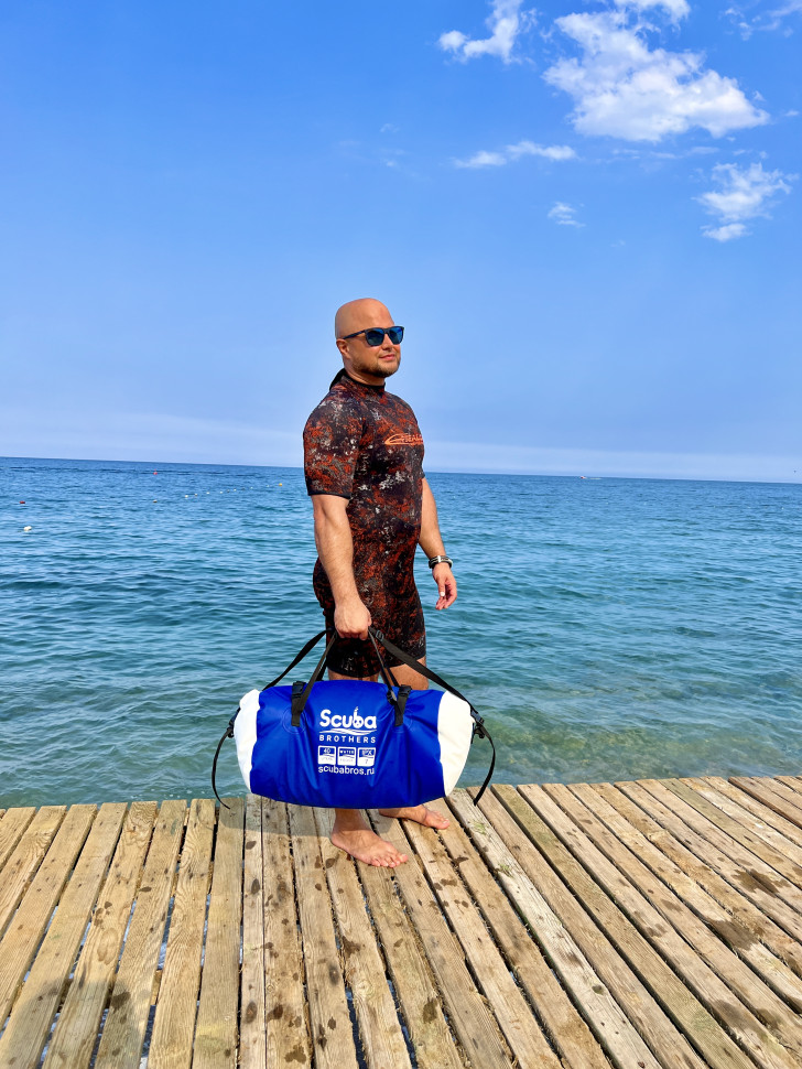 Гермосумка SCUBA BROTHERS MARINA, 40 литров, ПВХ трикотаж, синий/белый