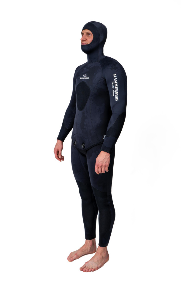 Гидрокостюм для подводной охоты 5 мм HAMMERFISH STRONG BLACK/AQUASTRETCH, длинные штаны