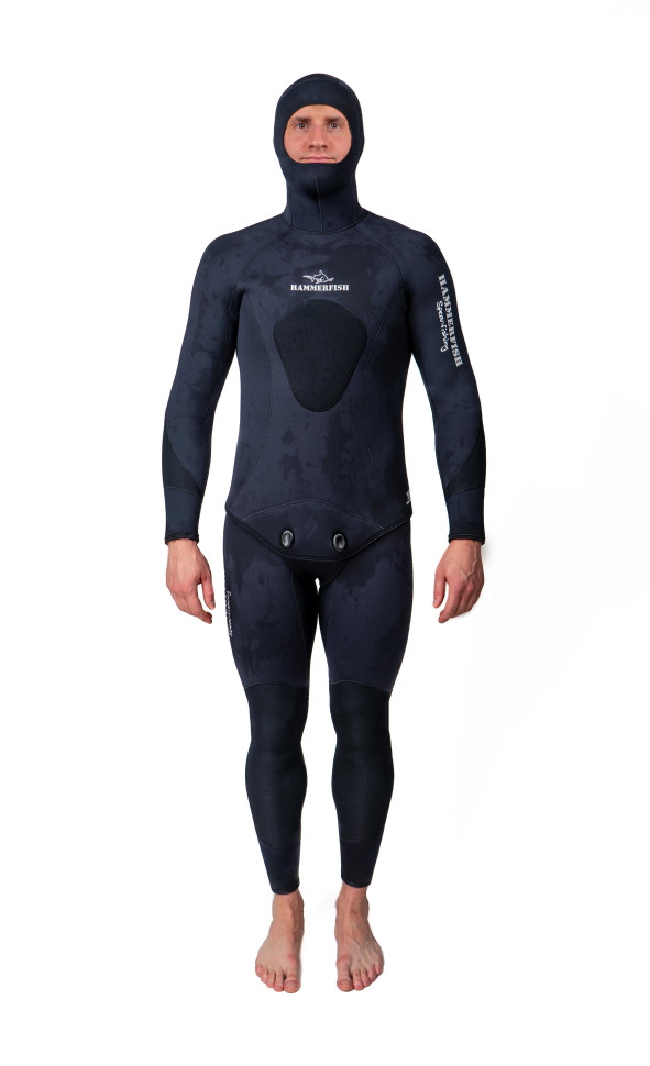Гидрокостюм для подводной охоты 5 мм HAMMERFISH STRONG BLACK/AQUASTRETCH, длинные штаны