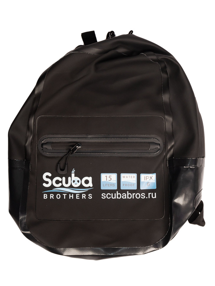 Герморюкзак  SCUBA BROTHERS TURTLE, 15 литров, ПВХ трикотаж, черный