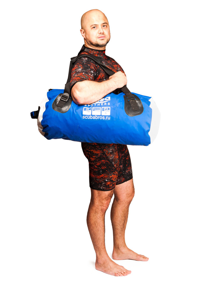 Гермосумка SCUBA BROTHERS OCEAN 60L, ПВХ ткань, синий/белый