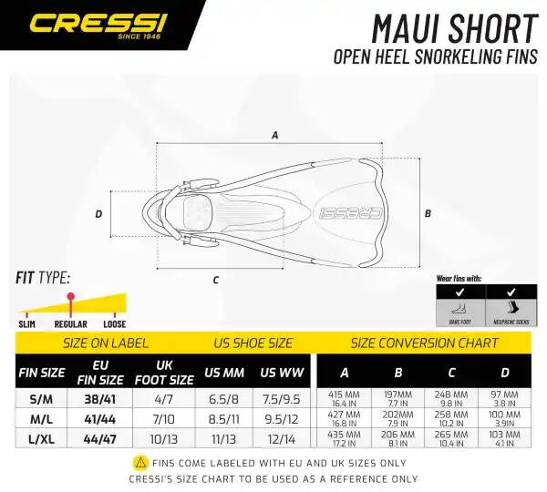 ЛАСТЫ MAUI Short Cressi