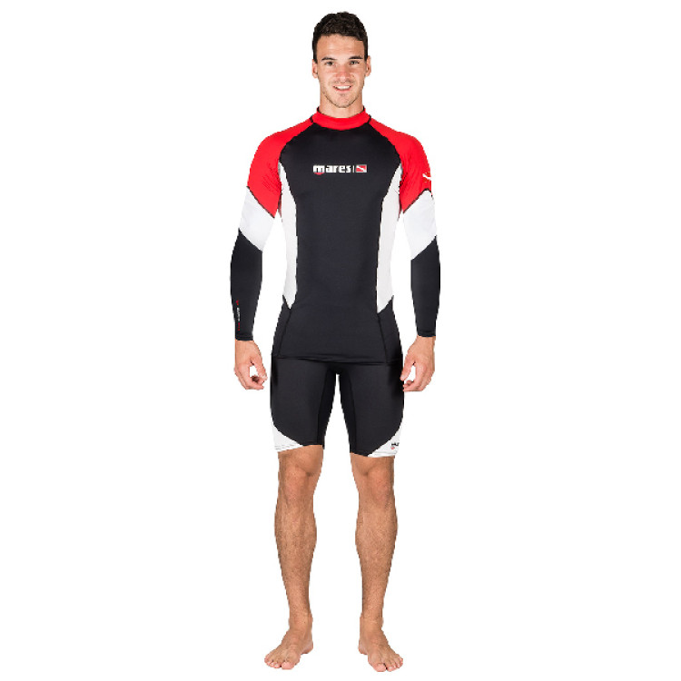 Гидрокостюм-Футболка с длинным рукавом MARES Rash Guard Dive Center, Лайкра, Мужская