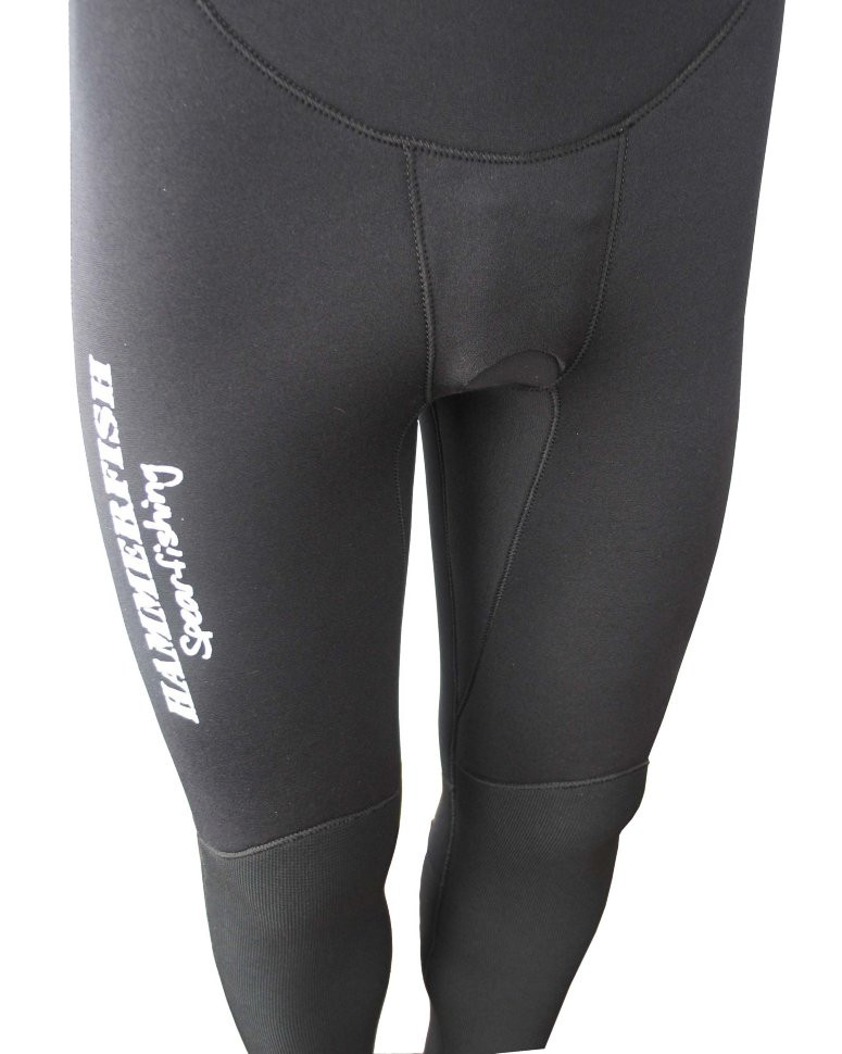 Длинные штаны с гульфиком 9 мм HAMMERFISH STRONG BLACK, открытая пора