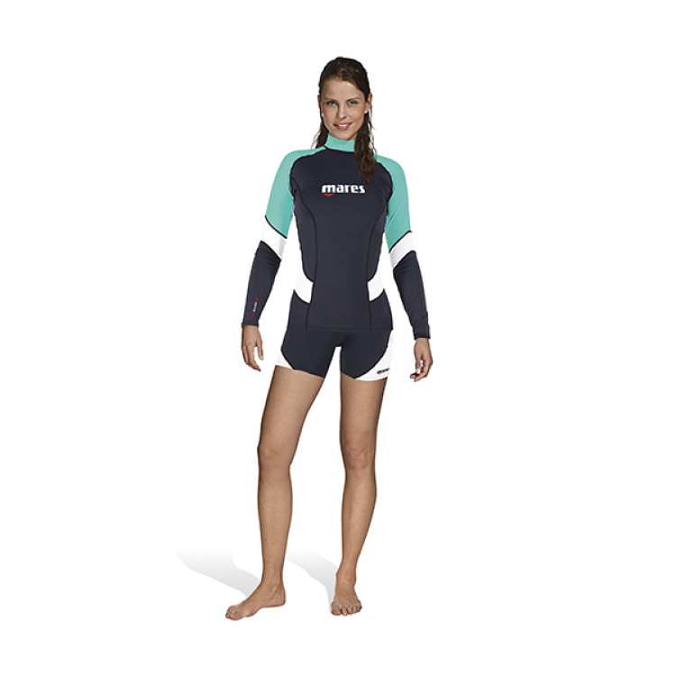 Гидрокостюм-Футболка с длинным рукавом MARES Rash Guard TRILASTIC, Лайкра, Женская