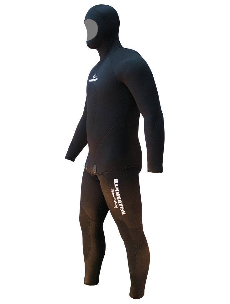 Гидрокостюм 3 мм HAMMERFISH BLACK, открытая пора, длинные штаны