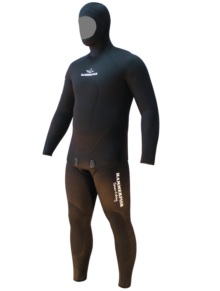 Гидрокостюм 3 мм HAMMERFISH BLACK, открытая пора, длинные штаны