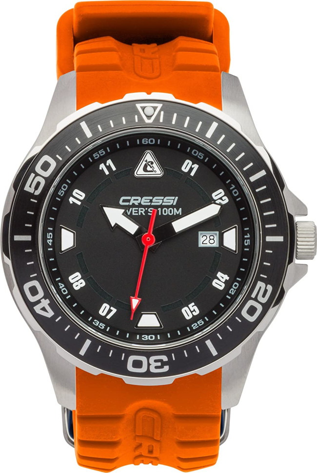 Часы Cressi MANTA WATCH 100m BLACK ORANGE