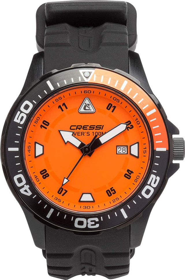 Часы Cressi MANTA WATCH 100m BLACK BLACK ORANGE