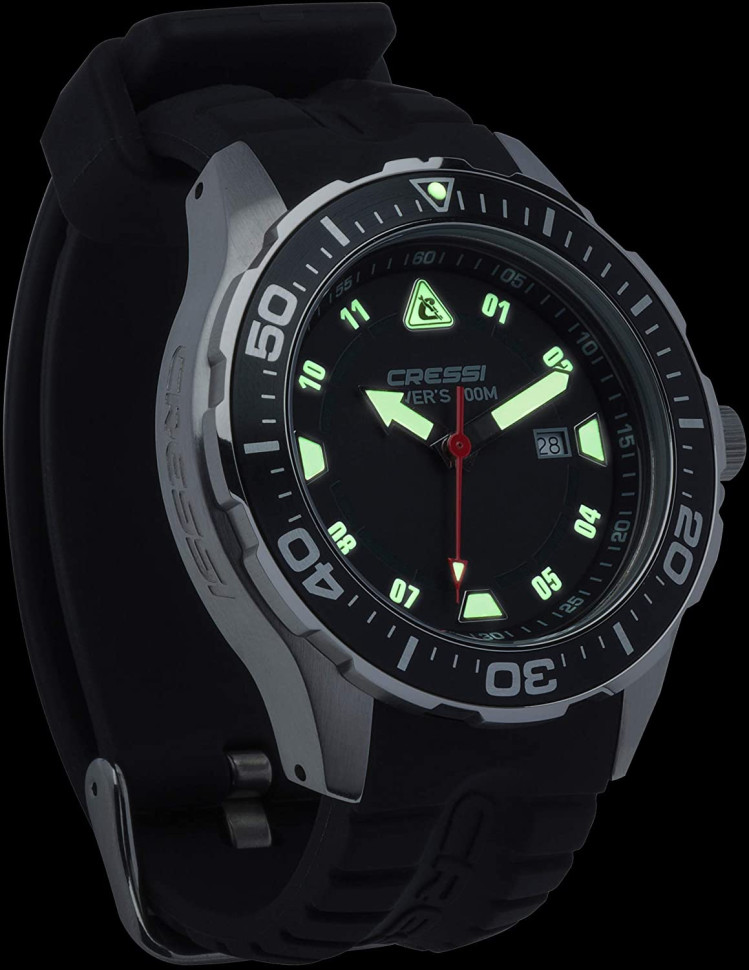 Часы Cressi MANTA WATCH 100m BLACK BLACK ORANGE